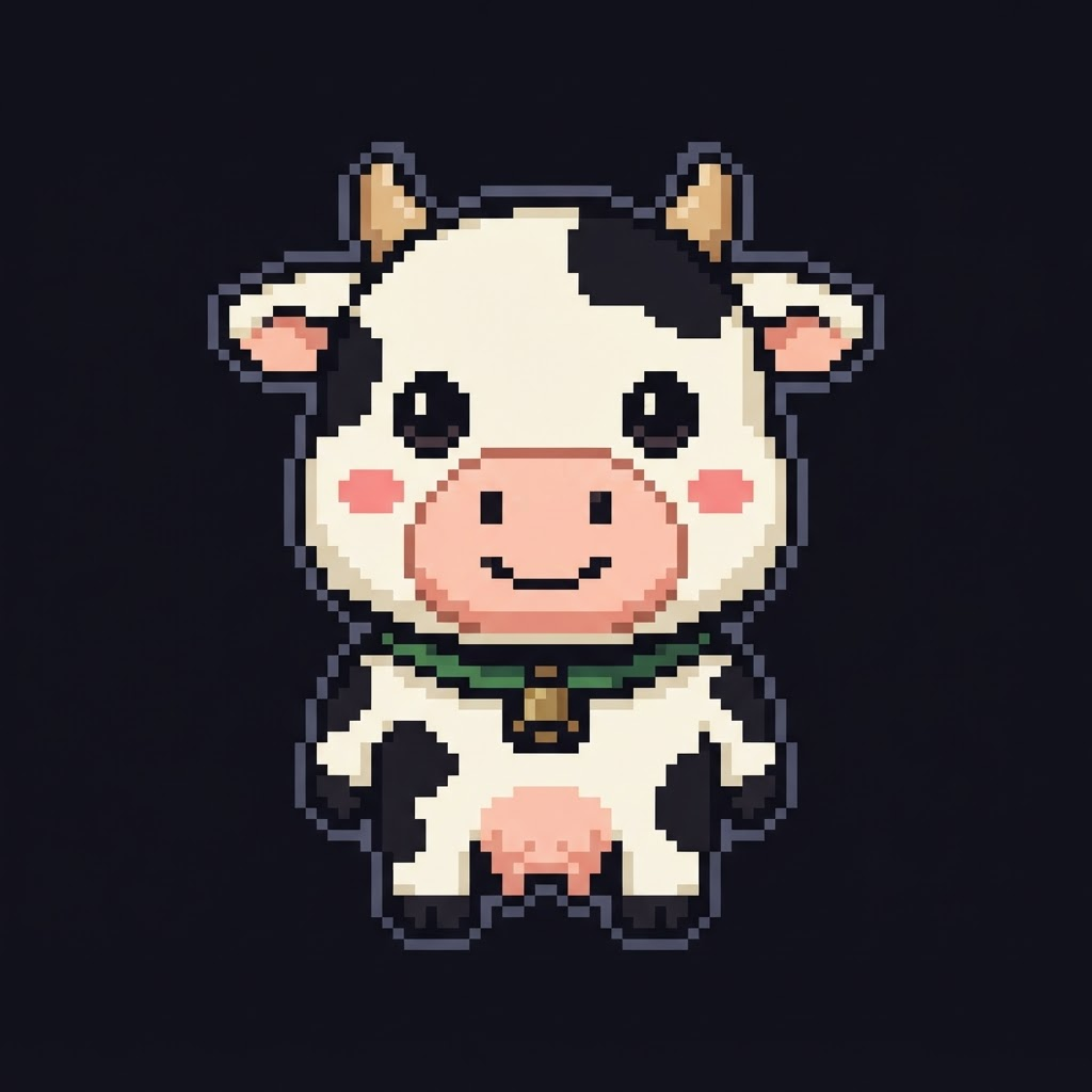 Pixel Cow 001