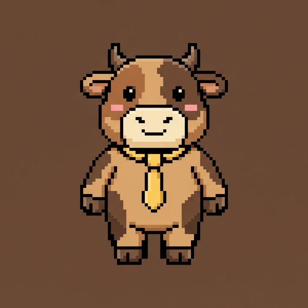 Pixel Cow 002