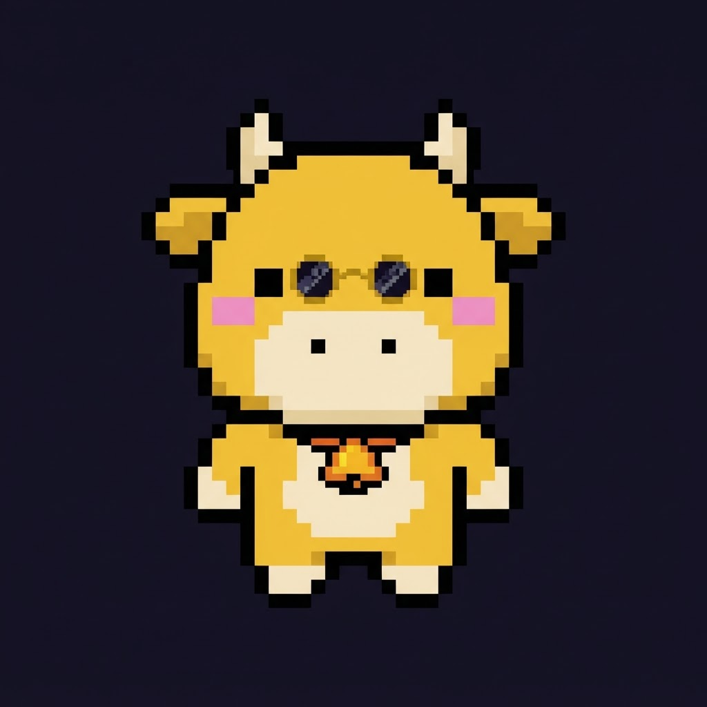 Golden Gus — Pixel Cow 007