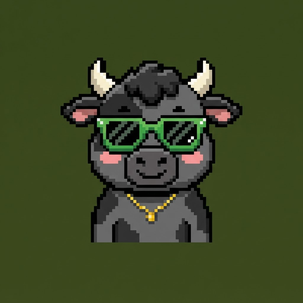 Cold Cash Clyde — Pixel Cow 012